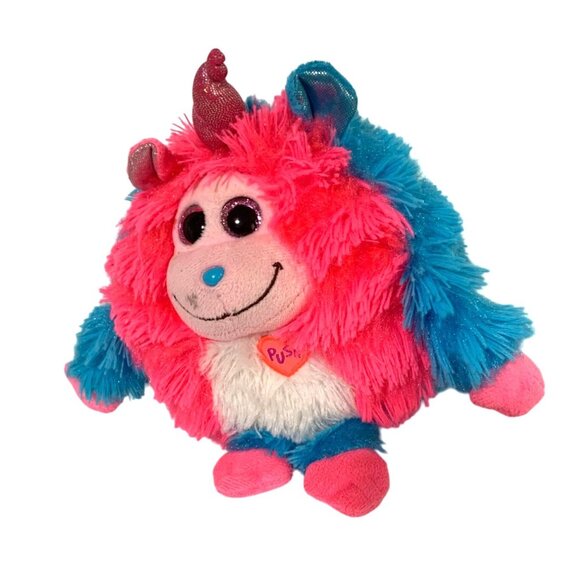 Ty Monstaz Delilah Plush Stuffed Animal Toy Doll Pink Blue 6 in tall No Sound - Picture 1 of 4
